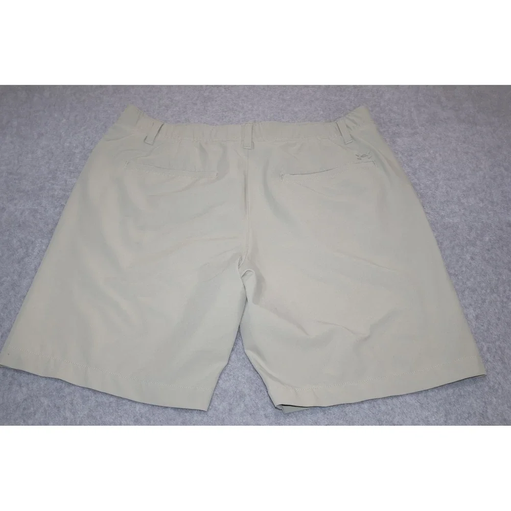 Under Armour Golf Shorts Mens 36 Tan Performance Flat Polyester Blend **